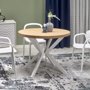 Pikendatav söögilaud PERONA, kuldne tamm / valge