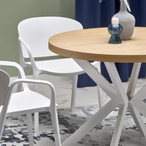 Pikendatav söögilaud PERONA, kuldne tamm / valge