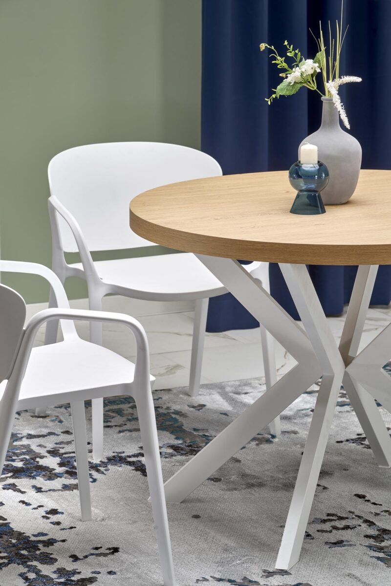 Pikendatav söögilaud PERONA, kuldne tamm / valge