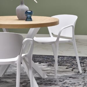 Pikendatav söögilaud PERONA, kuldne tamm / valge