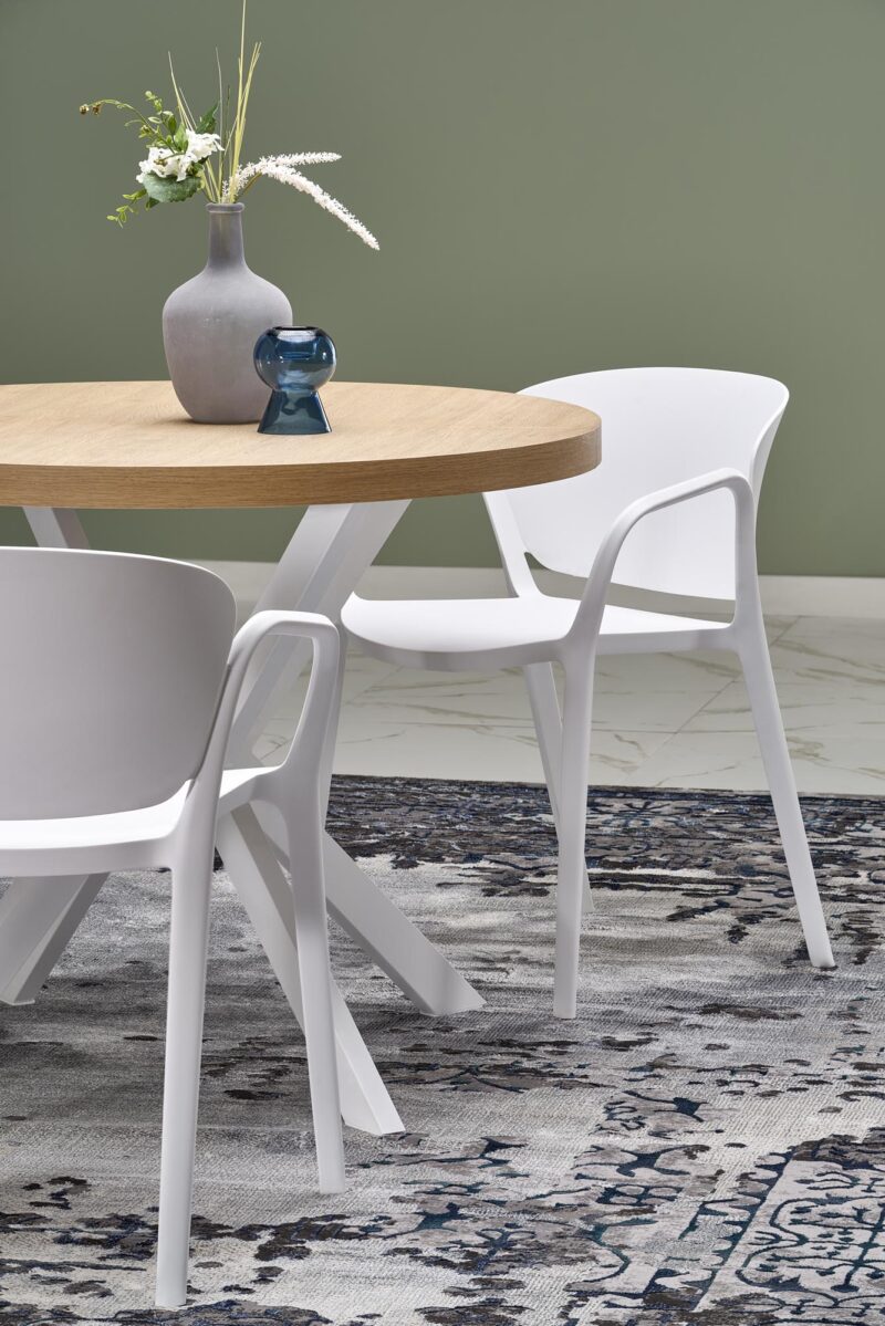 Pikendatav söögilaud PERONA, kuldne tamm / valge