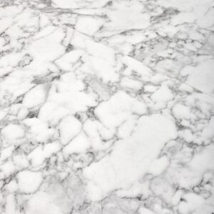 Pikendatav söögilaud PERLON, valge marmor / must