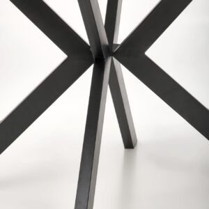 Pikendatav söögilaud PERLON, valge marmor / must