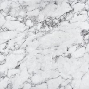 Pikendatav söögilaud PERLON, valge marmor / must