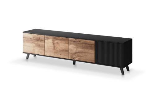 Televiisorialus RAVENO RTV-3, 200 cm, tamm / must