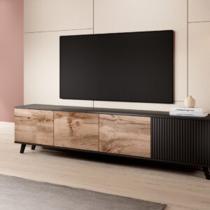 Televiisorialus RAVENO RTV-3, 200 cm, tamm / must