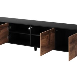 Televiisorialus RAVENO RTV-3, 200 cm, tamm / must