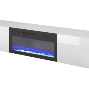 LIVO RTV 180 TV alus koos kaminaga, valge