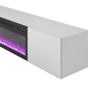 LIVO RTV 180 TV alus koos kaminaga, valge