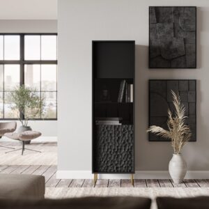 Vitriinkapp BULMOR W-1, must / kuldne