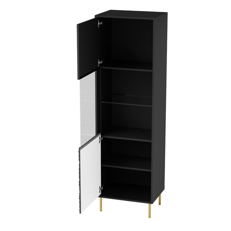 Vitriinkapp BULMOR W-1, must / kuldne