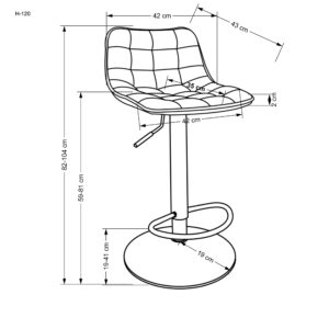 Baaritool NOIRUM, kuldne / must