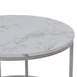 2010001194934_5 Kohvilaua komplekt PAOLEN 2, marmor / hõbe