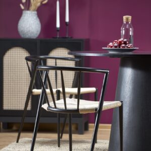 Söögilaud GINTER, ümmargune / must