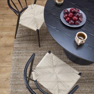 Söögilaud GINTER, ümmargune / must