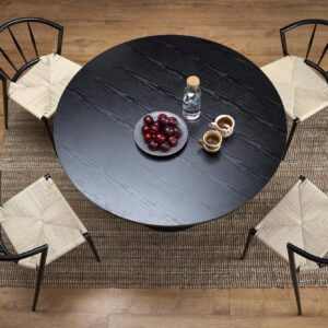 Söögilaud GINTER, ümmargune / must