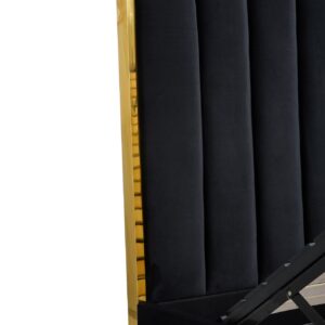 Voodi PALAZ 160, must / kuldne