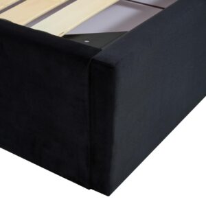 Voodi PALAZ 160, must / kuldne