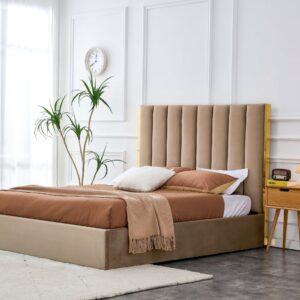 Voodi PALAZ 160, beež / kuld