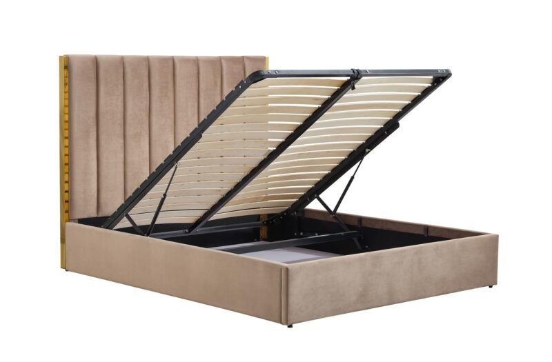 Voodi PALAZ 160, beež / kuld