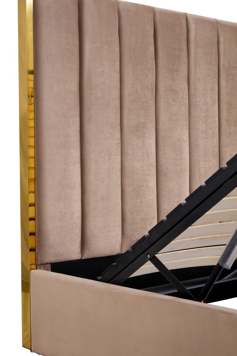 Voodi PALAZ 160, beež / kuld