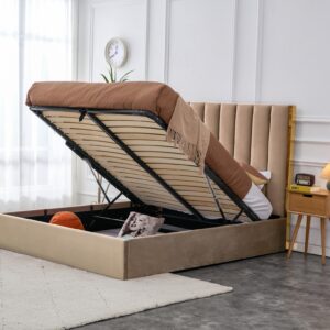 Voodi PALAZ 160, beež / kuld