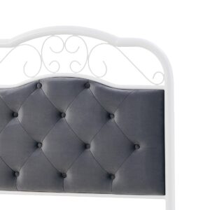 2010001195146_3 Voodi FABRIZIA 90x200, hall / valge