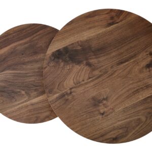 Kohvilaua komplekt ORELIN, pähklipuu / must