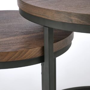 Kohvilaua komplekt ORELIN, pähklipuu / must