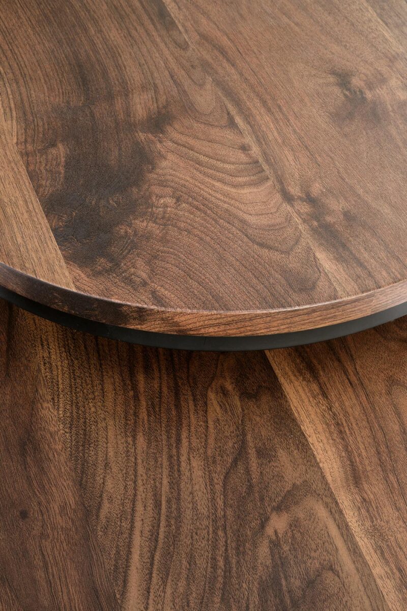 Kohvilaua komplekt ORELIN, pähklipuu / must