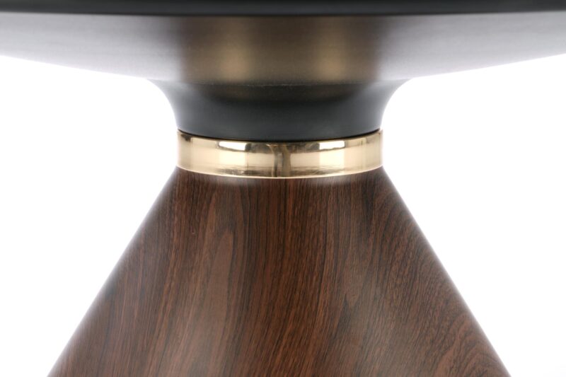 Kohvilaud GENESIS, valge marmor / pähkel / kuld