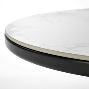 Kohvilaud GENESIS, valge marmor / pähkel / kuld