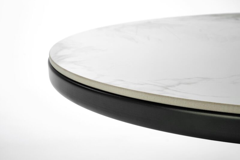 Kohvilaud GENESIS, valge marmor / pähkel / kuld