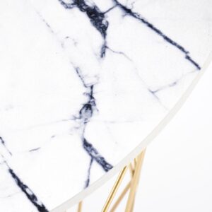 Kohvilaud HARISSA, kuldne / valge marmor