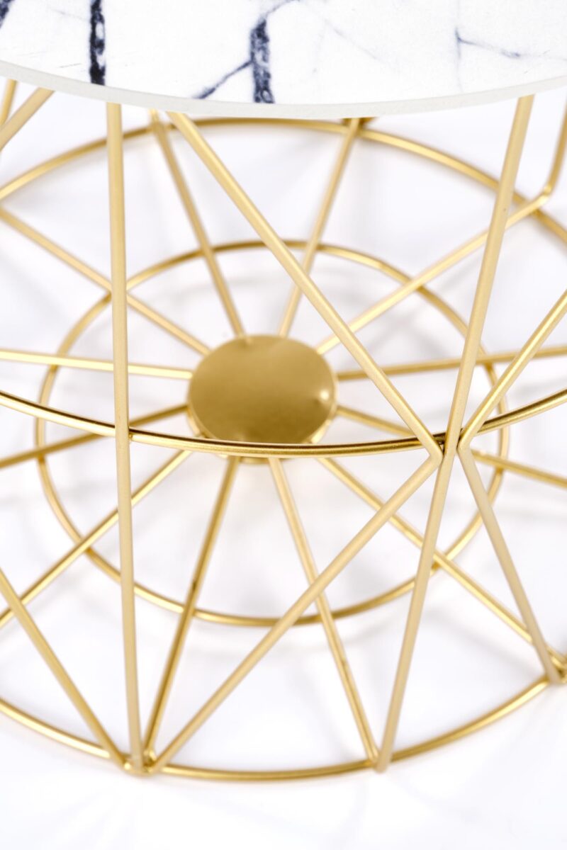 Kohvilaud HARISSA, kuldne / valge marmor