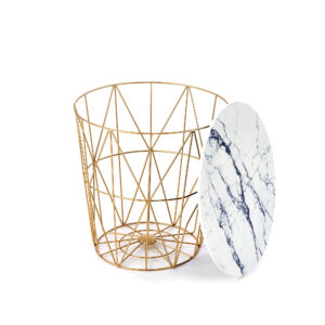 Kohvilaud HARISSA, kuldne / valge marmor