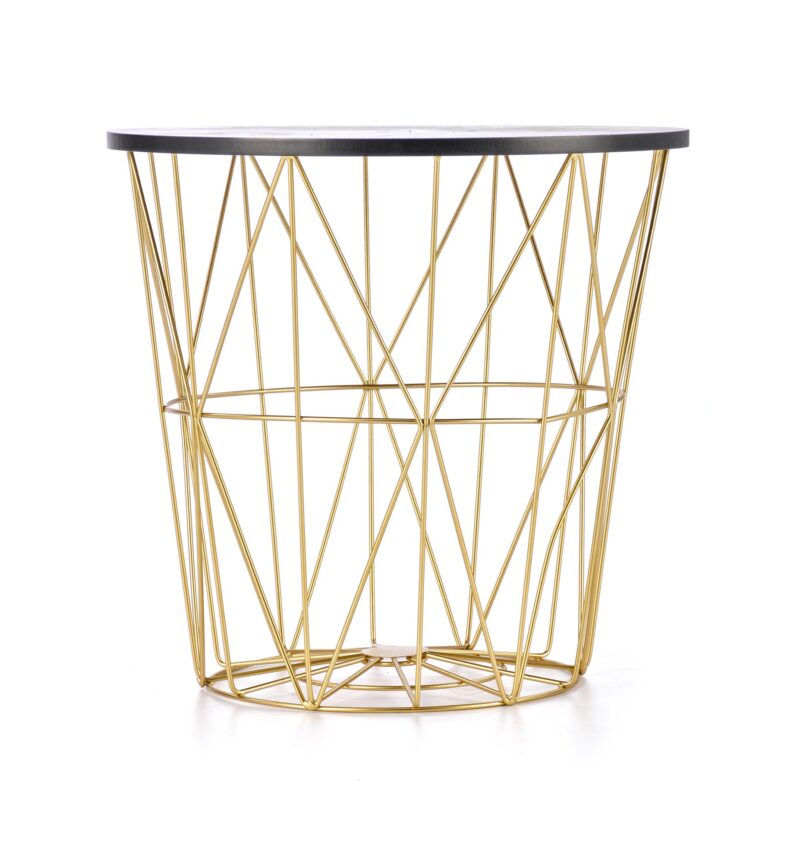 Kohvilaud MARIKA, kuldne / must marmor