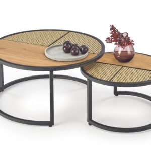 2010001196112_1 Kohvilaua komplekt GARMINA, tamm / must