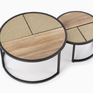 2010001196112_10 Kohvilaua komplekt GARMINA, tamm / must