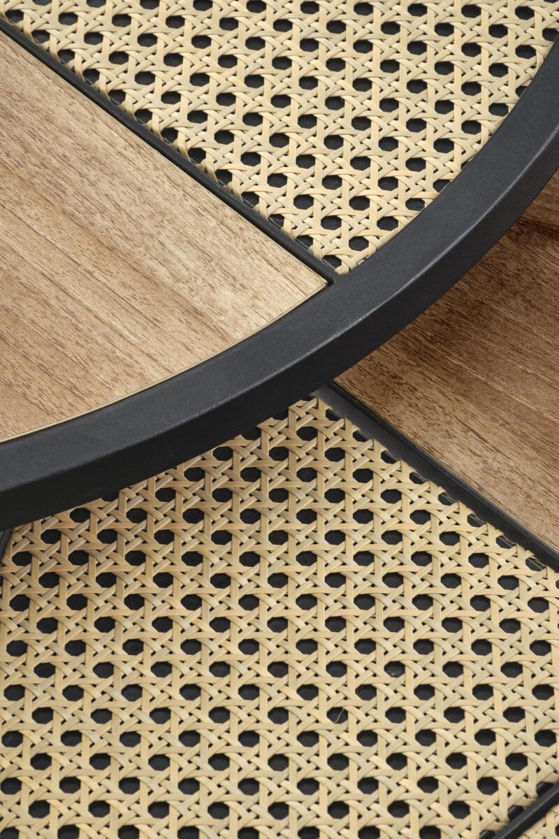 2010001196112_5 Kohvilaua komplekt GARMINA, tamm / must