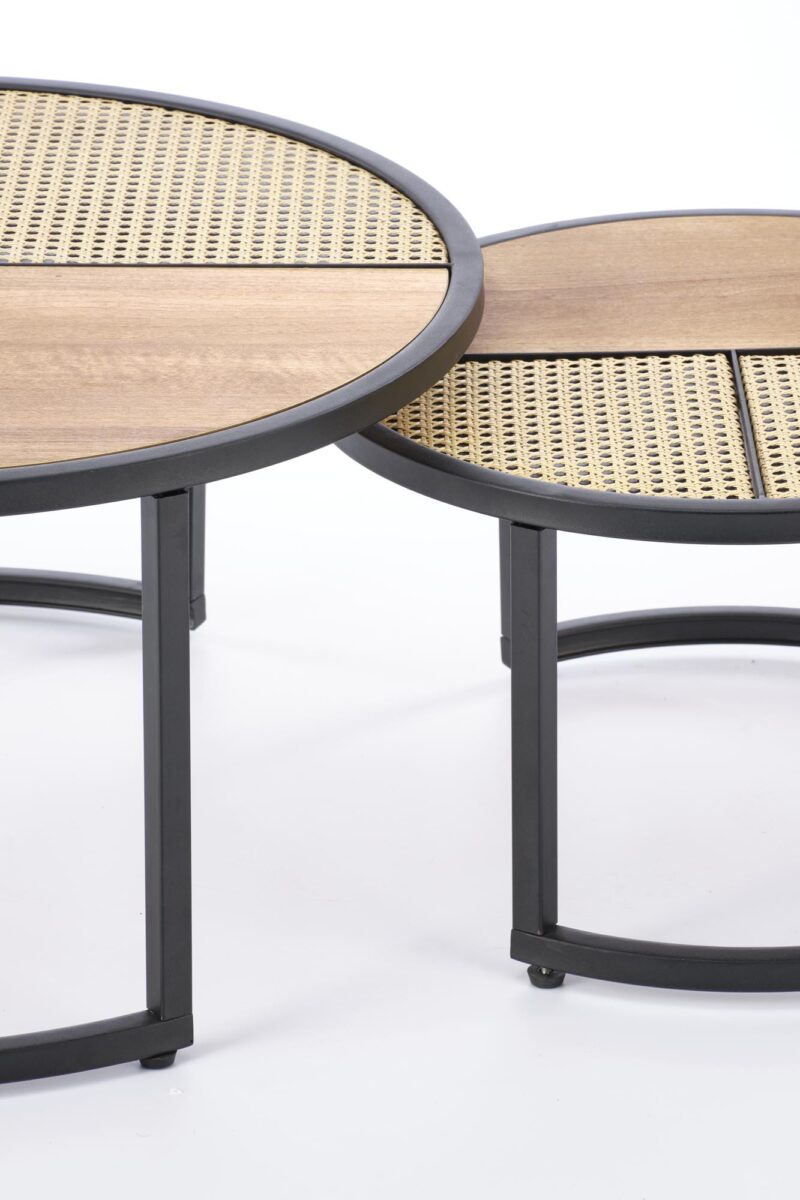 2010001196112_6 Kohvilaua komplekt GARMINA, tamm / must