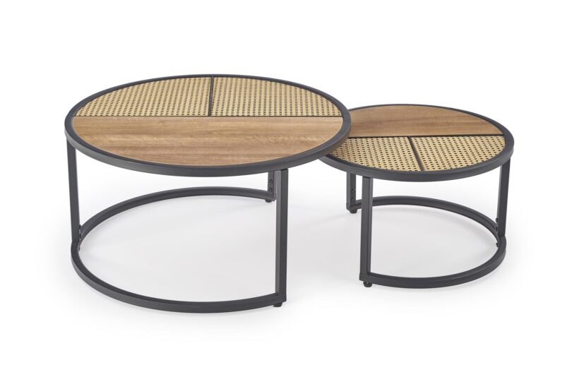 2010001196112_8 Kohvilaua komplekt GARMINA, tamm / must