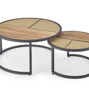 2010001196112_9 Kohvilaua komplekt GARMINA, tamm / must