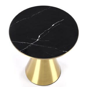 Kohvilaud TRIBOR, must marmor / kuld