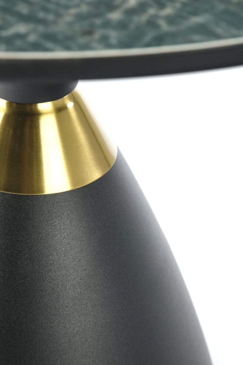 Kohvilaud MORELIA, roheline marmor / must / kuld