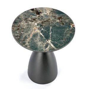 Kohvilaud MORELIA, roheline marmor / must / kuld