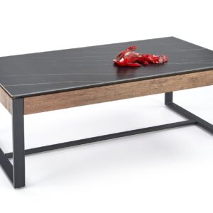 Kohvilaud RAMORA, must marmor / pähklipuu