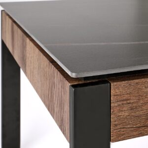 Kohvilaud RAMORA, must marmor / pähklipuu