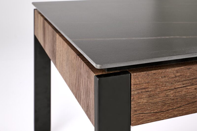 Kohvilaud RAMORA, must marmor / pähklipuu