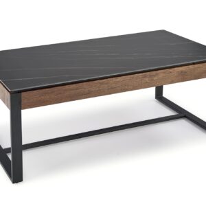 Kohvilaud RAMORA, must marmor / pähklipuu